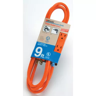 Woods 9 Ft. 14-3 Triple Outlet Extension Cord 0872 550612