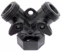 Y Valve for Agricultural Sprayers with Female and Male Garden Hose Threads