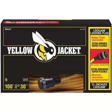 Yellow Jacket Lockjaw 100 Ft. 12-3 Extension Cord 2738 544027